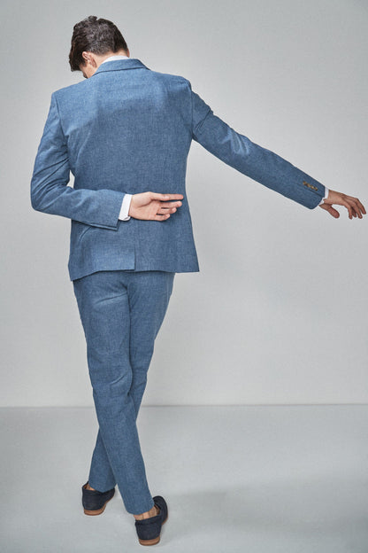 Linen Blend Skinny Fit Jacket